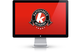 Kattenbeck Akademie Logo auf einem Monitor – Schulungen und Weiterbildung für Mitarbeiter